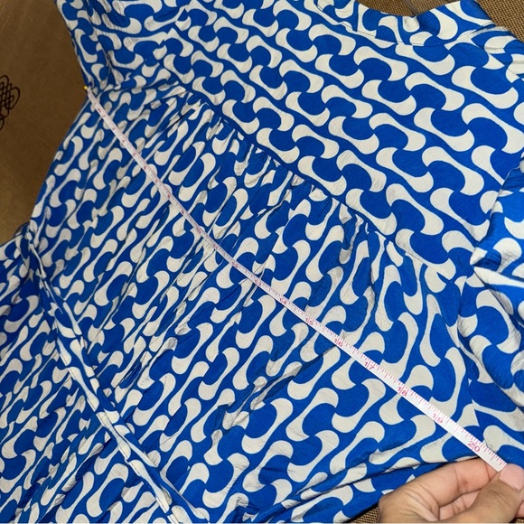Zara Blue/White Geometric Belted Mini Dress Size XS
Excellent Condition - Picture 15 of 16